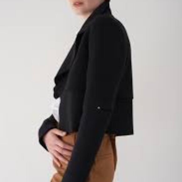 Sosken Studios GOBIN - Neoprene Short Jacket Black open front women's Size 3 - Picture 2 of 10